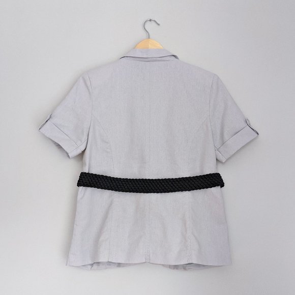 Coupe Collection Linen Cotton Short Sleeve Blazer - Picture 2 of 7